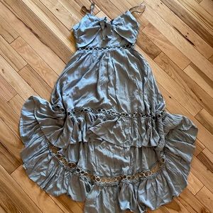 Flowy dusky blue dress